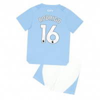 Maglie da calcio Manchester City Rodri Hernandez #16 Prima Maglia Bambino 2023-24 Manica Corta (+ Pantaloni corti)